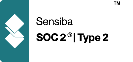 Sensiba SOC 2 Type 2 attestation badge